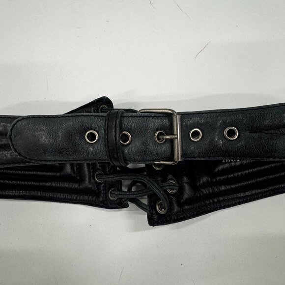 InWear Black Lace-Up Corset Belt - Picture 2 of 6